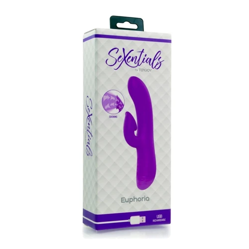 Toy Joy Euphoria Suction Vibe аккумуляторный вибратор кролик, 22x3.5 см: Для кого Для женщин