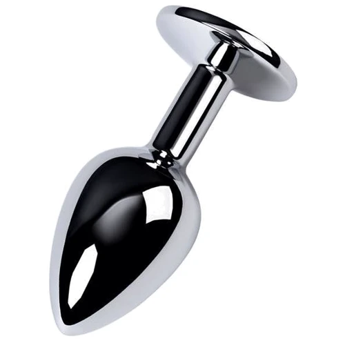 Анальная пробка с кристаллом Toyfa Silver anal plug blue gem: Наличие вибрации Нет