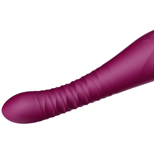 Смартвібратор-пульсатор Zalo - King Velvet Purple, кристал Swarovski фото 7