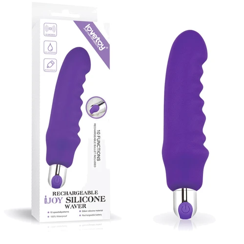 Вибратор LoveToy Rechargeable IJOY Silicone Waver Purple: Длина, см 16.5