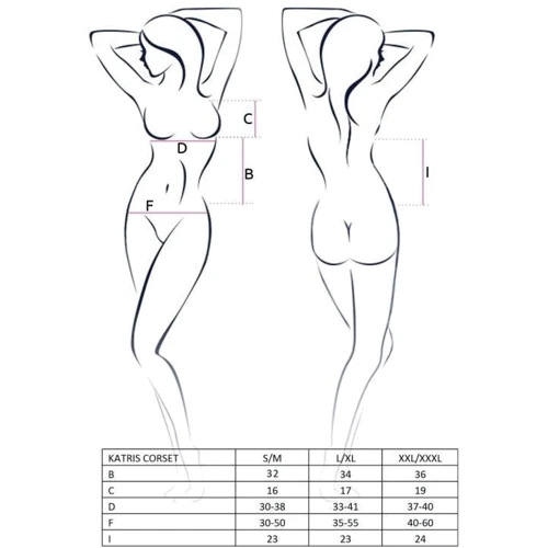Корсет со шнуровкой Passion KATRISS CORSET black XXL/XXXL: Применение На тело