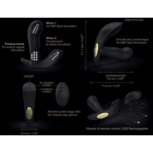 Универсальный вибратор с жемчужным массажем Dorcel TWIST DELIGHT: Назначение Для точки ДЖИ