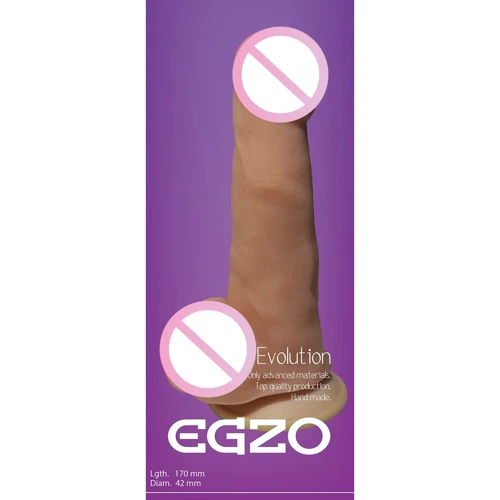 Фаллоимитатор на присоске Egzo G1120 17х4,2 см