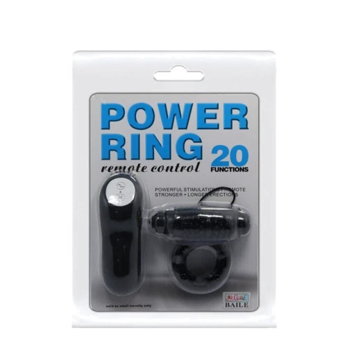 Вибро кольцо Power ring 20, BI-014331: Цвет черный