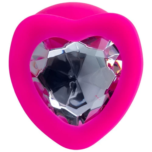 Анальная пробка с кристаллом ToDo Anal Plug Diamond Heart, L: Тип Анальные пробки