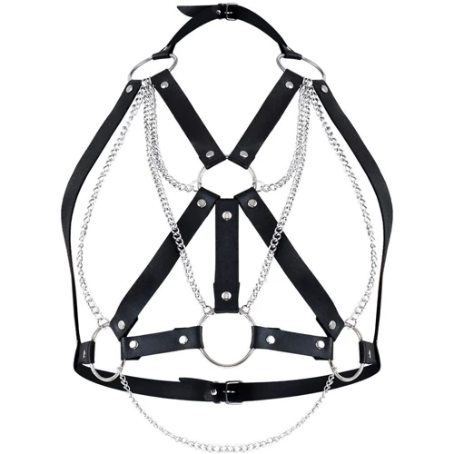 Женская портупея Art of Sex - Aiden Leather harness (черный, XS-M)