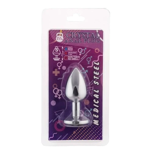 Анальная пробка утяжеленная CRYSTAL Silver Diamond, S: Для кого Унисекс