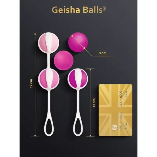 Кулі для тренування інтимних м'язів Gvibe Geisha Balls 3 Pink фото 9