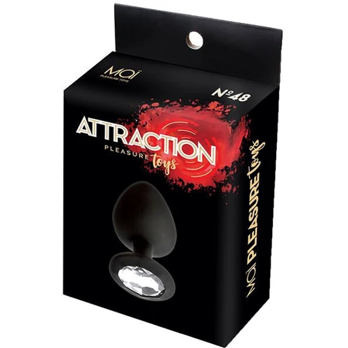 Анальная пробка с кристаллом MAI Attraction Toys №47 Black S: Тип Анальные пробки