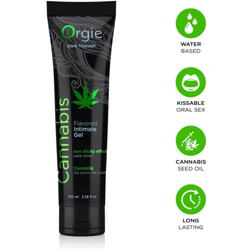 Лубрикант на водной основе Orgie Lube Tube Cannabis, 100 мл, съедобный, с маслом семян конопли: Тип Оральные
