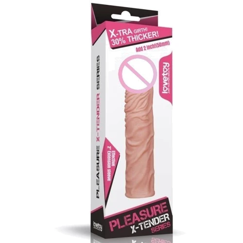 Насадка LoveToy Pleasure X-Tender Penis Sleeve Flesh Add 2", Flash: Для кого Для чоловіків