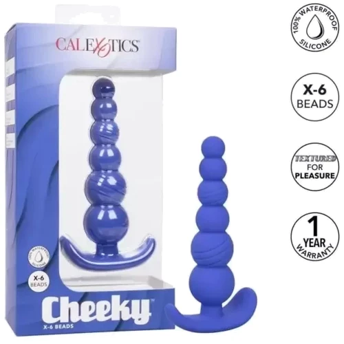 Анальный стимулятор California Exotic Novelties - Cheeky X-6 Anal Beadsсм (фиолетовый): Материал Силикон