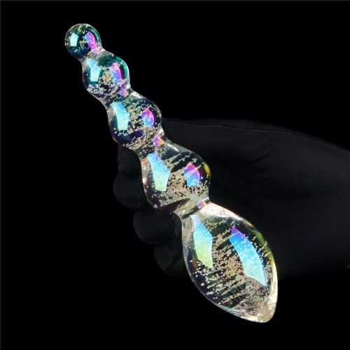 Фаллоимитатор LoveToy Twilight Gleam Glow-in-the-dark Glass Dildo Tantalizing Orbs: Наличие вибрации Нет