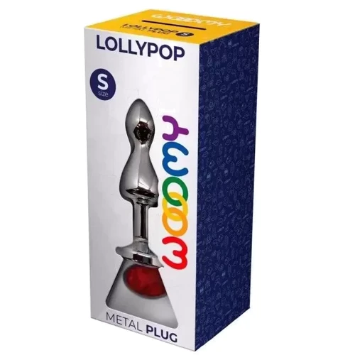 Анальная пробка Wooomy Lollypop Double Ball Metal Plug Red S: Наличие вибрации Нет