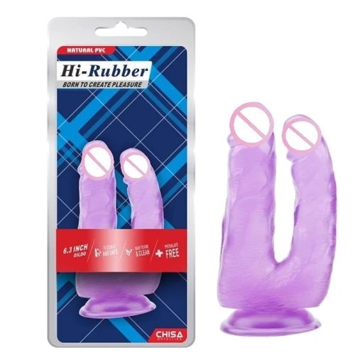 Фаллоимитатор двойной CHISA 6.3 Inch Dildo Purple: Тип Двухсторонние