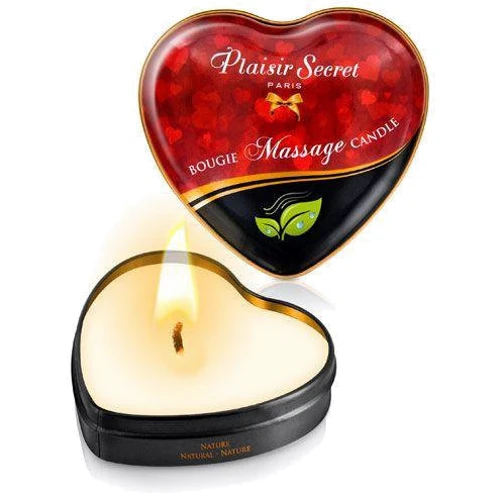 Массажная свеча сердечко Plaisirs Secrets Natural (35 мл): Тип Свеча