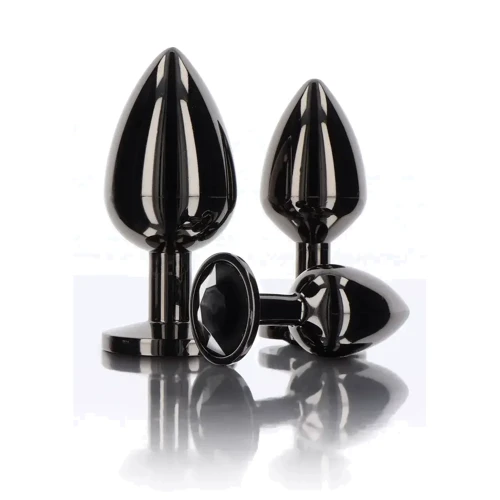 Анальная пробка Taboom L Butt Plug With Diamond Jewel (черный): Наличие вибрации Нет