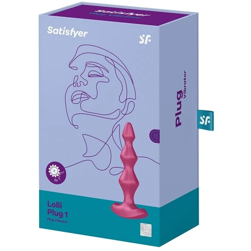 Анальный стимулятор-бусины с двумя моторами Satisfyer Lolli-Plug 1 (Berry): Материал Силикон