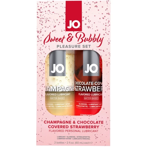 Набор лубрикантов System JO Sweet&Bubbly — Champagne & Chocolate Covered Strawberry (2×60 мл)