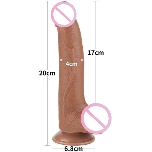 Фаллоимитатор LoveToy Sliding-Skin Dual Layer Dong 8.5" Brown: Наличие вибрации Нет