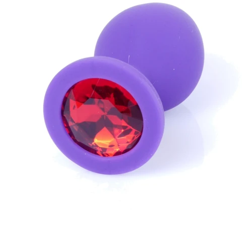 Анальная пробка с кристаллом Boss Series Exclusivity Jewellery Silicon Plug M: Материал Силикон