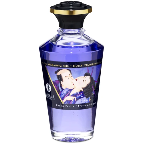 Съедобное согревающее масло Warming Oil Intimate Kisses, 100 мл, экзотические фрукты: Особенности с ароматом, со вкусом, съедобное, для эрогенных зон