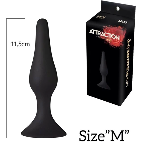 Анальная пробка на присоске MAI Attraction Toys №33 Black: Тип Анальные пробки