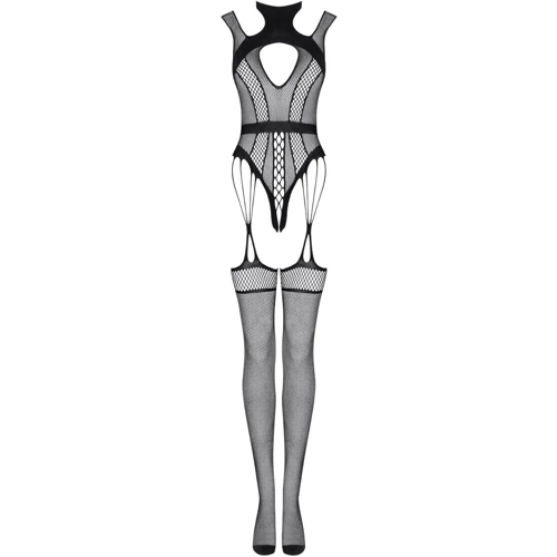 Бодістокінг Obsessive Bodystocking G327 black S/M/L: Фасон Бесшовные