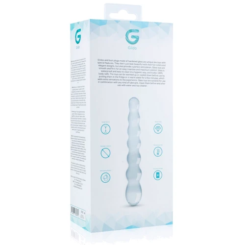 Стеклянный дилдо в виде бусин Gildo Glass Dildo No. 19: Диаметр, см 3.3