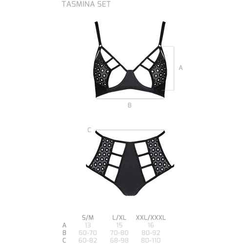 Комплект белья Passion TASMINA SET Black L/XL: Вид Комплекты