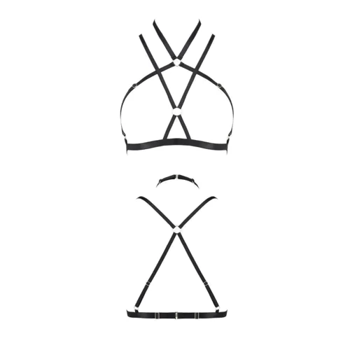 Портупея-стрепы KELIS BRA black L/XL - Passion Exclusive: Вид Портупеи