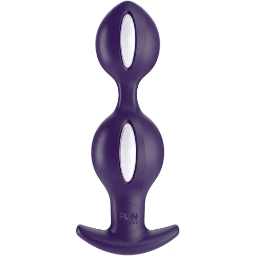 Анальные шарики Fun Factory B BALLS white - dark violet