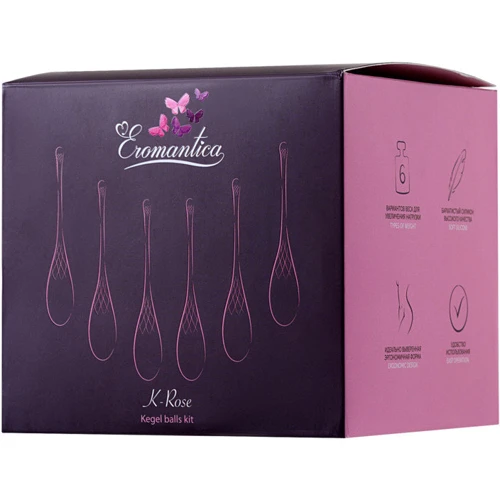 Набор из 6 вагинальных шариков Toyfa Eromantica K-Rose Pink фото 8