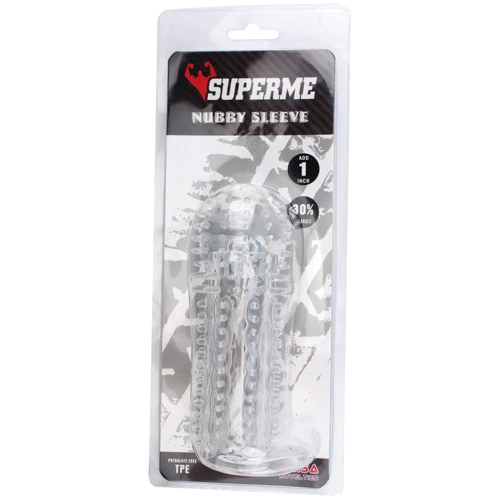 Насадка на член Chisa SuperMe Nubby Sleeve Clear: Назначение Для увеличения