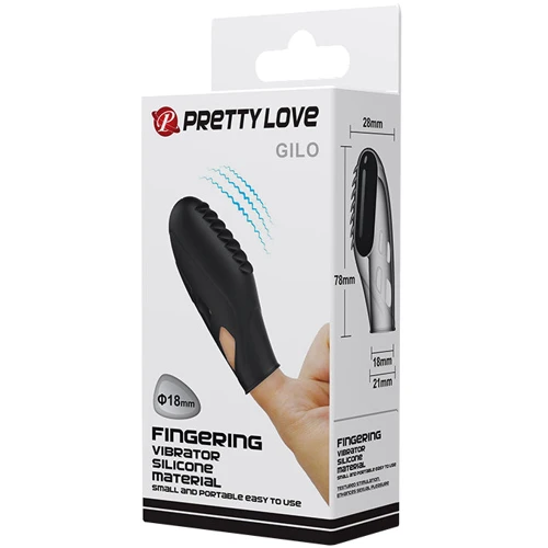 Вибратор на палец Pretty Love Gilo Black: Длина, см 7.8