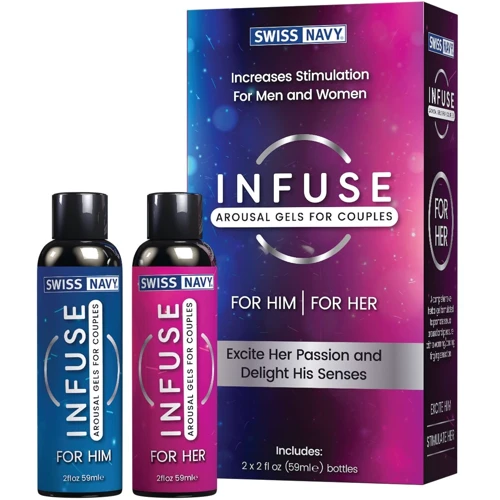 Розпродаж! Збудливі гелі для пар Swiss Navy Infuse Arousal Gels 2×59 мл (термін 23.11.2024)