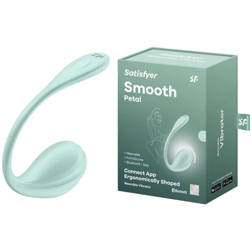 Віброяйце Satisfyer Smooth Petal Connect App Mint фото 7