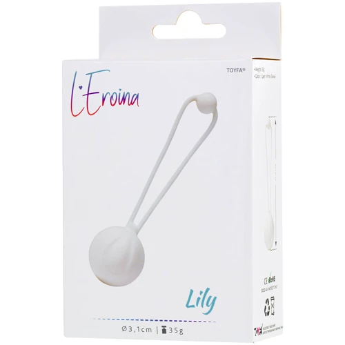 Вагінальна кулька L'Eroina Lily White: Матеріал Силикон