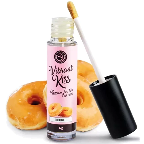 Блеск для губ с эффектом вибрации Secret Play - LIP GLOSS Vibrant Kiss Doughnut, 6 грамм: Назначение Для минета