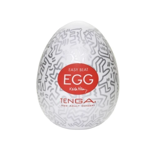 Мастурбатор-яичко Tenga Keith Haring Party Egg White/Chrome OS
