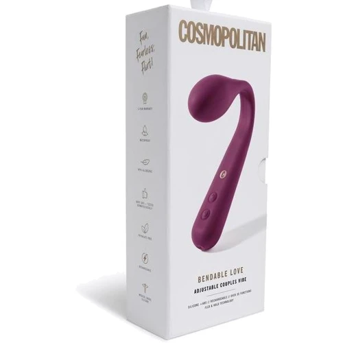 Гнучкий вібратор Cosmopolitan Bendable Love Vibrator Purple, пурпурний: Тип і форма Реалістичні