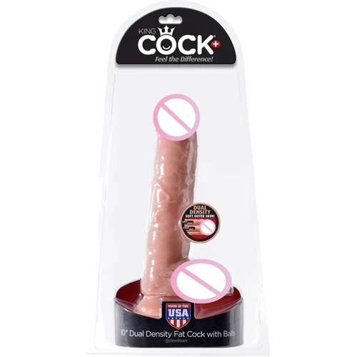 Фаллоимитатор Pipedream King Cock Plus 10" Dual Density: Мошонка Есть