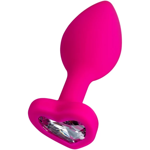 Анальная пробка с кристаллом ToDo Anal Plug Diamond Heart, М