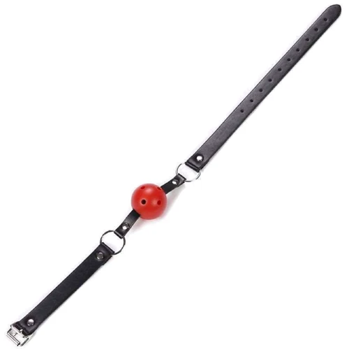Кляп шар Classic plastic RED, SKN-KK02