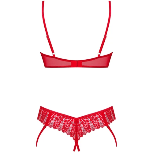 Комплект Obsessive Ingridia 2-pcs crotchless set XL/2XL: Декор Кружево