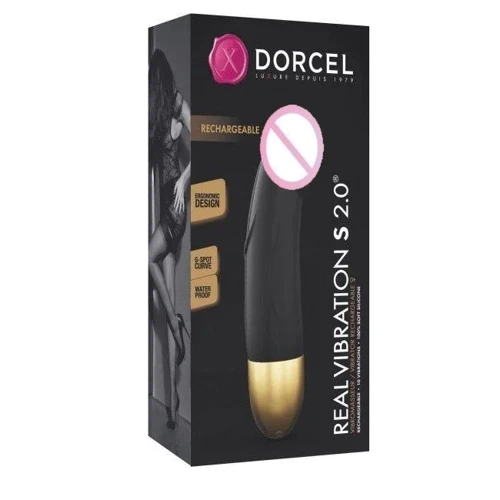 Вибратор Dorcel Real Vibration S Gold 2.0, перезаряжаемый: Тип и форма Классические, В виде члена