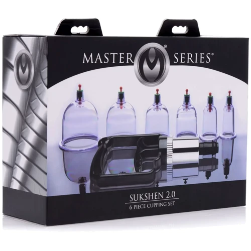 Набор для вакуумного массажа Master Series Sukshen 6 Piece Cupping Set with Acu-Points, 6 шт: Материал Пластик