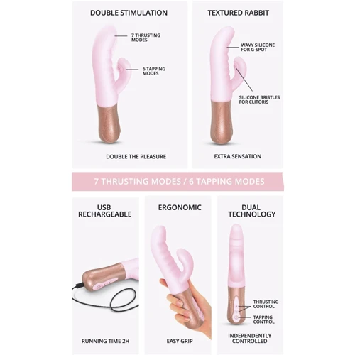 Двойной пульсатор кролик Love To Love SASSY BUNNY - BABY PINK: Для кого Для женщин