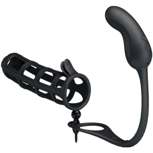 Насадка на член со стимулятором простаты LYBAILE Pretty Love Hercules Penis Sheath Black: Для кого Для мужчин