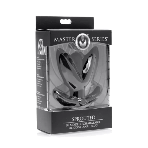Анальна пробка Sprouted 10 Mode Rechargeable Silicone Anal Plug з розширенням і вібрацією: Матеріал силікон